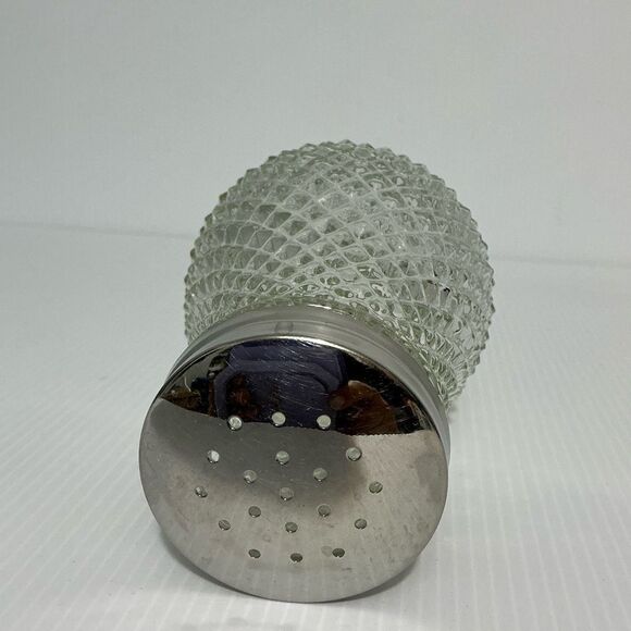 Vintage Glass Sugar Shaker Diamond Point Dispenser 4.5” - Picture 4 of 6